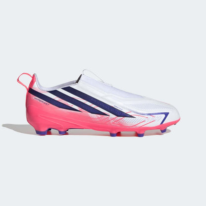 Zapatillas Adidas F50 Hyperfast League LL FG J Unisex - Fútbol | KK1314 Blanco / Azul