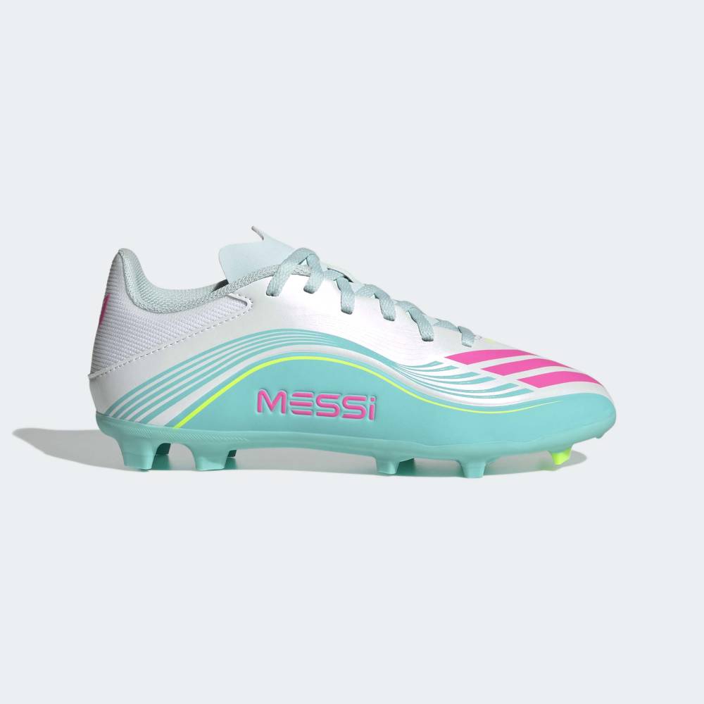Zapatillas Adidas F50 Messi League FG/MG Unisex - Fútbol | JQ0942 Plateado