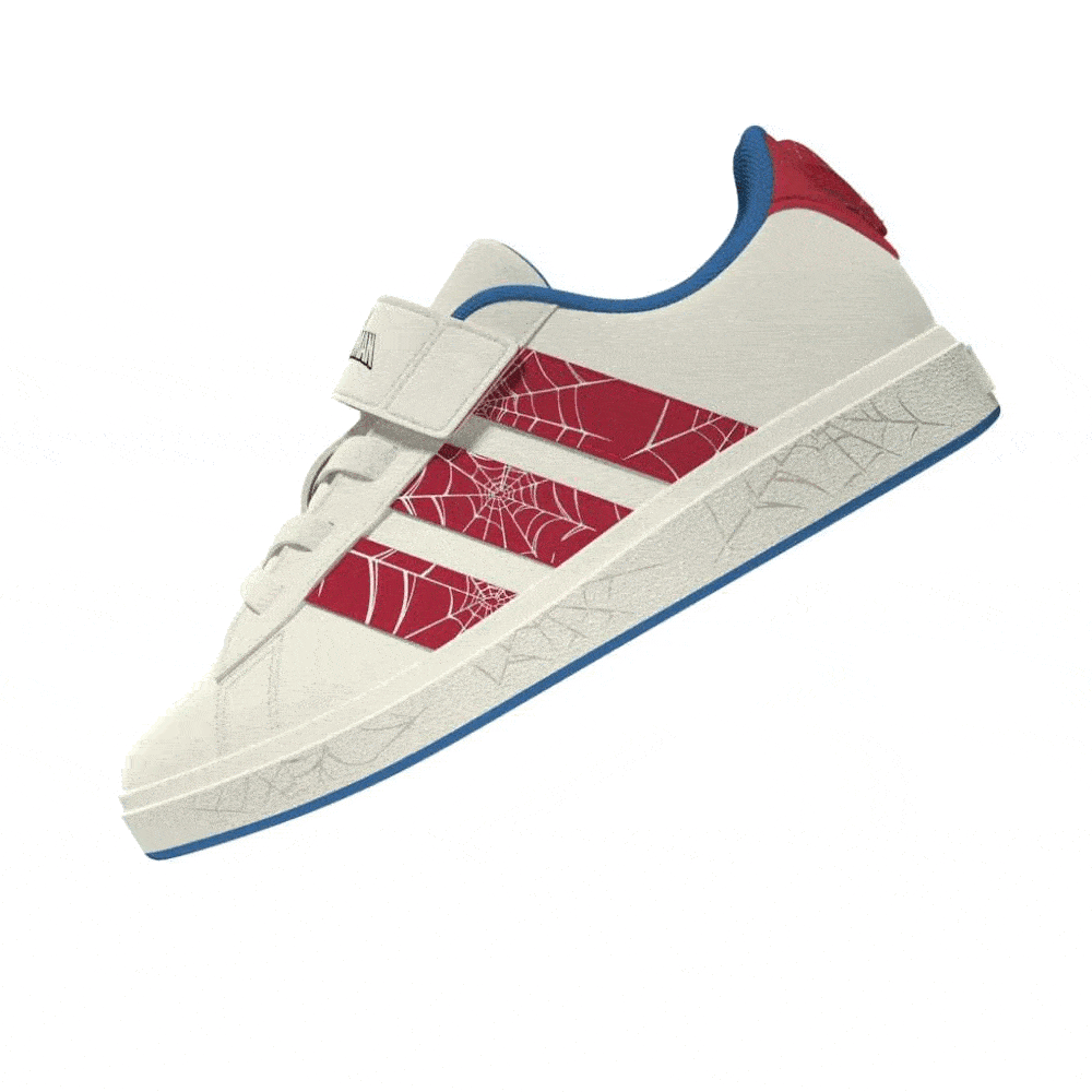Zapatillas Adidas Grand Court Spider-Man Niños - Urbano | JS0778 Blanco